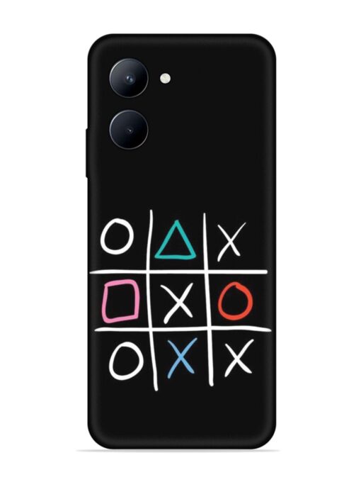 Super Neon Tic-Tac-Toe Embossed Soft Silicone Case for Realme C33 (2023)