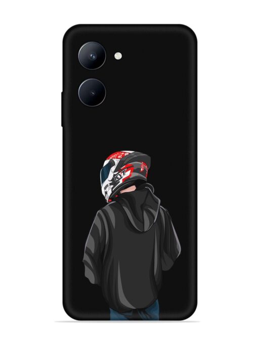 Motorcycle Rider Embossed Soft Silicone Case for Realme C33 (2023)