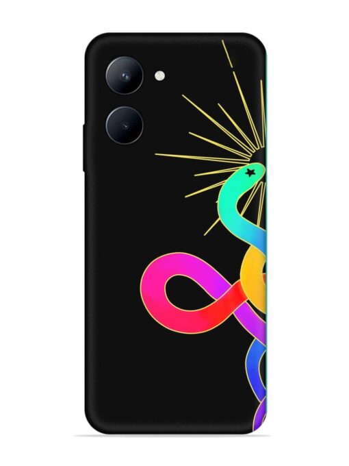 Art Geometric Abstraction Embossed Soft Silicone Case for Realme C33 (2023)