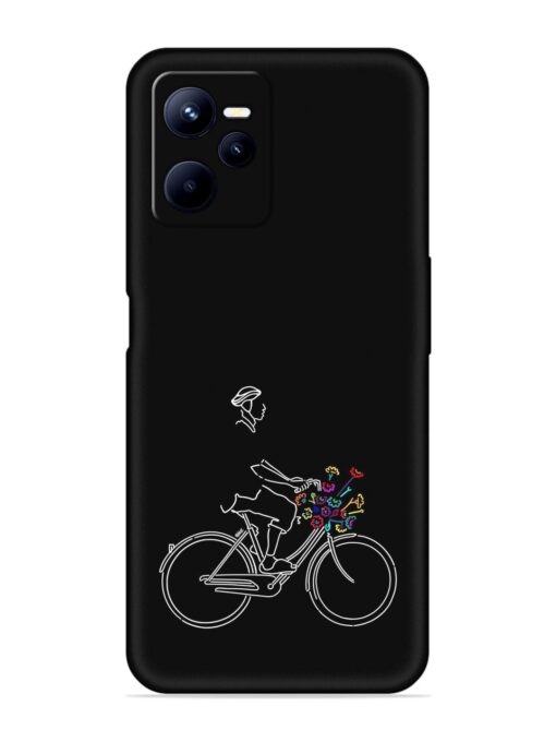 Minimalist Cycle Art Embossed Soft Silicone Case for Realme C35