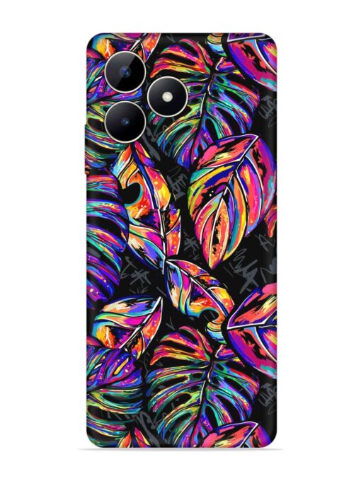 Tropical Seamless Vector Embossed Soft Silicone Case for Realme C53 Zapvi