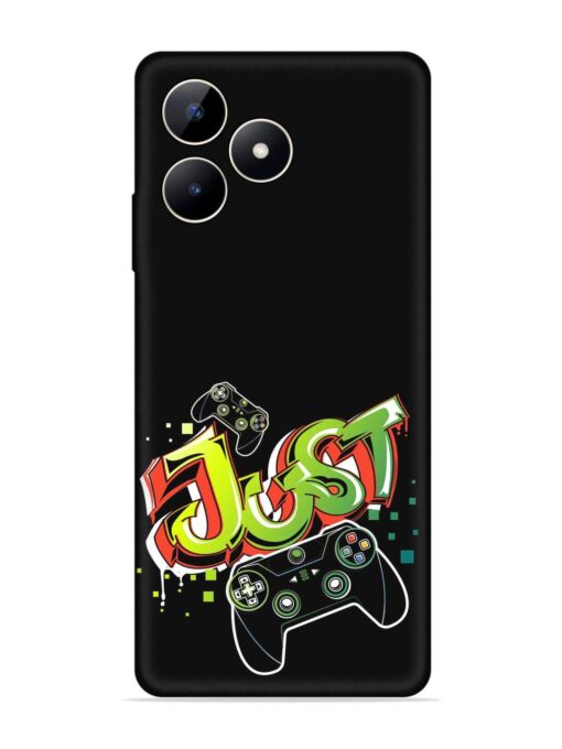 Graffiti Gamepad Illustration Embossed Soft Silicone Case for Realme C53