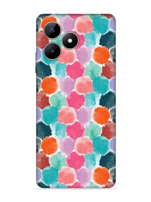 Colorful Seamless Pattern Embossed Soft Silicone Case for Realme C53 Zapvi