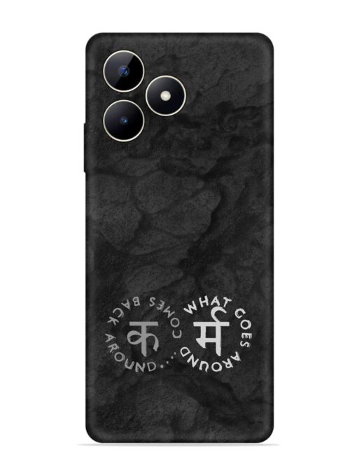 Karma Hindi Word Embossed Soft Silicone Case for Realme C53 Zapvi