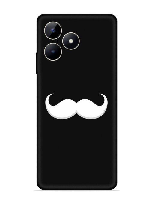 Mustache Vector Embossed Soft Silicone Case for Realme C53 Zapvi