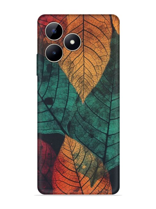 Leaves Artwork Embossed Soft Silicone Case for Realme C53 Zapvi