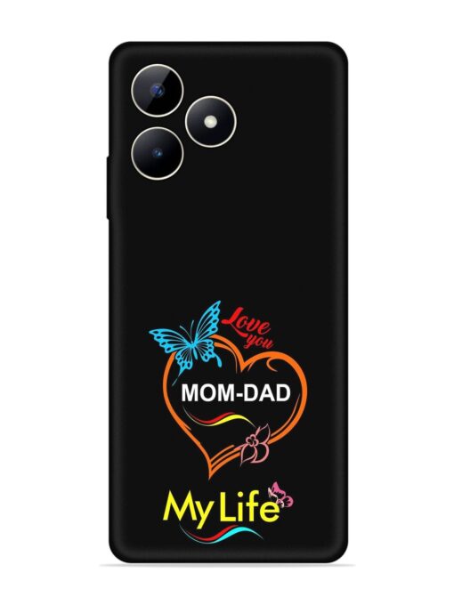 Love You Mom Dad Embossed Soft Silicone Case for Realme C53