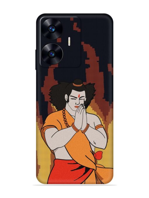 Shree Ram Vector Embossed Soft Silicone Case for Realme C55 Zapvi