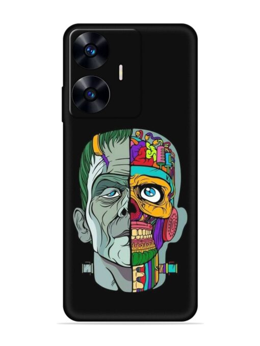 Men Vs Skull Embossed Soft Silicone Case for Realme C55