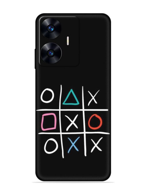 Super Neon Tic-Tac-Toe Embossed Soft Silicone Case for Realme C55