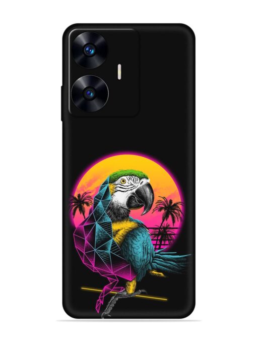 Rad Parrot Embossed Soft Silicone Case for Realme C55