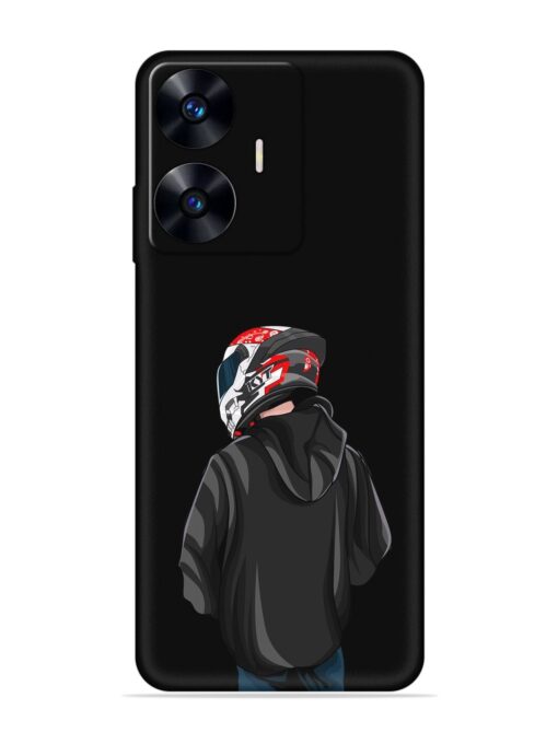 Motorcycle Rider Embossed Soft Silicone Case for Realme C55