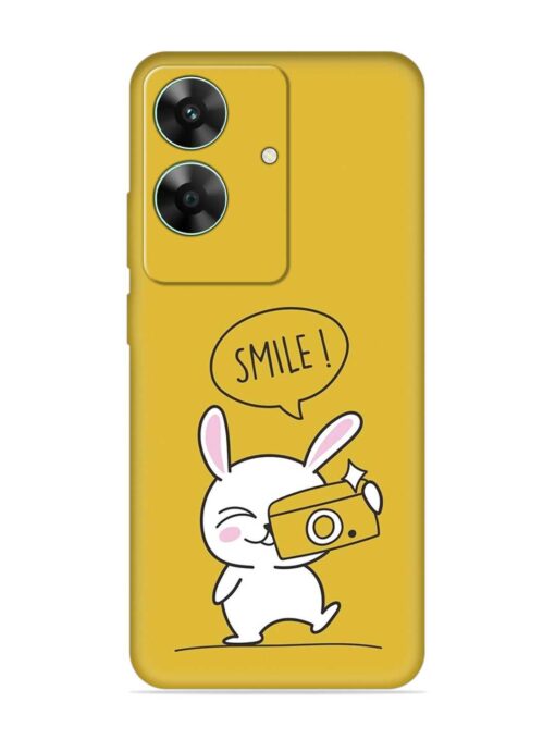 Hey Smile Please Embossed Soft Silicone Case for Realme C61 Zapvi