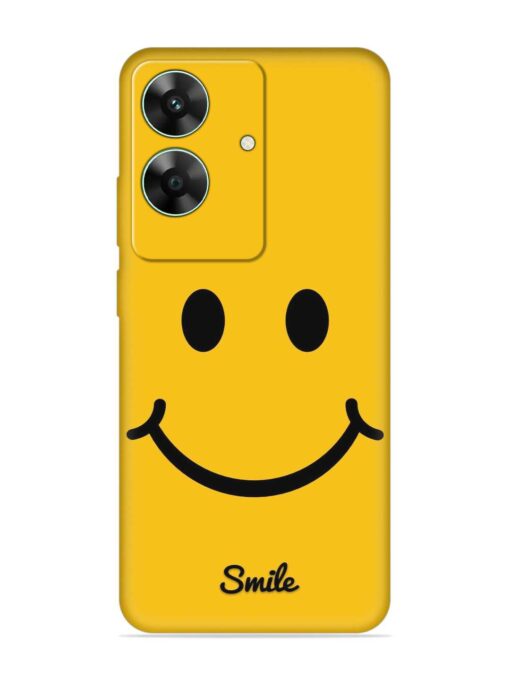 Yellow Smiley Embossed Soft Silicone Case for Realme C61 Zapvi