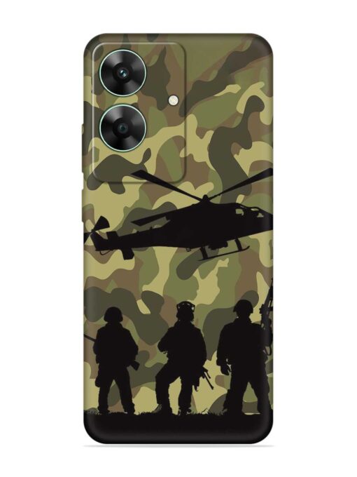 Army Heros Embossed Soft Silicone Case for Realme C61 Zapvi