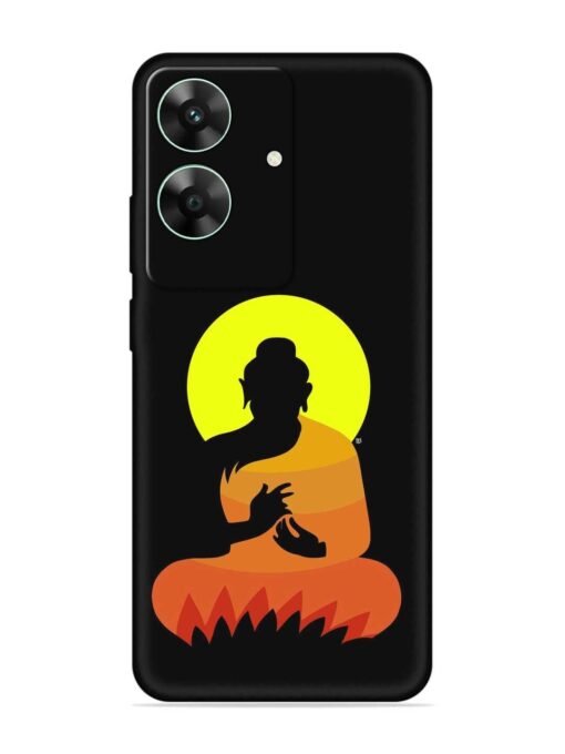 Buddha Art Black Embossed Soft Silicone Case for Realme C61 Zapvi