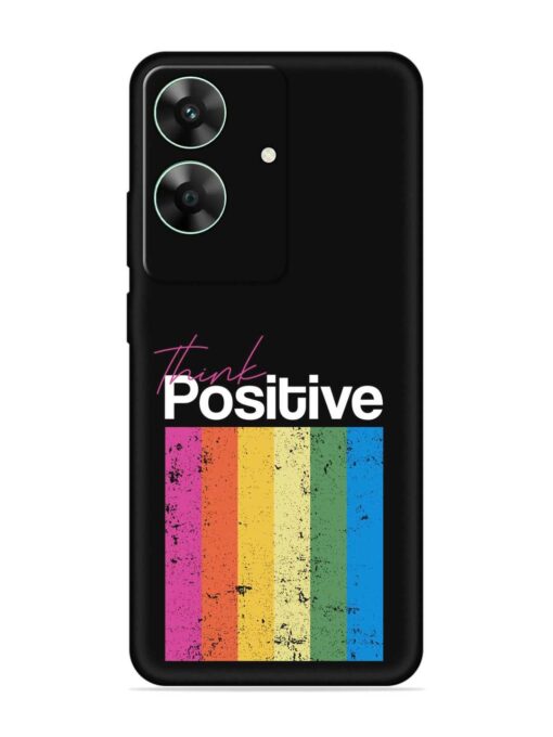 Think Positive Typography Embossed Soft Silicone Case for Realme C61 Zapvi