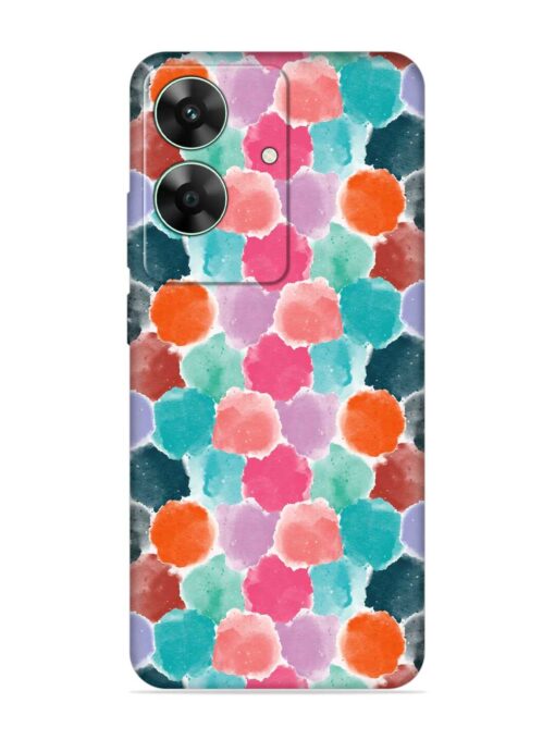 Colorful Seamless Pattern Embossed Soft Silicone Case for Realme C61 Zapvi