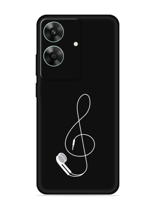 Music Earphone Vector Embossed Soft Silicone Case for Realme C61 Zapvi