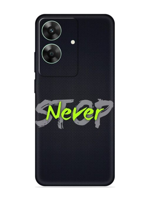 Never Stop Embossed Soft Silicone Case for Realme C61 Zapvi