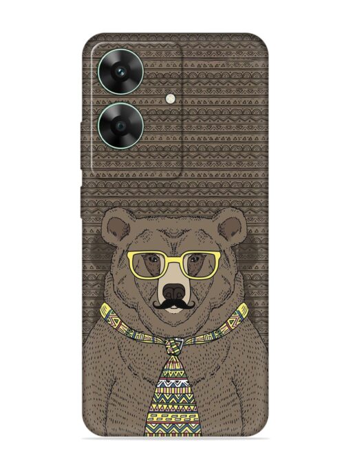 Grizzly Bear Embossed Soft Silicone Case for Realme C61 Zapvi