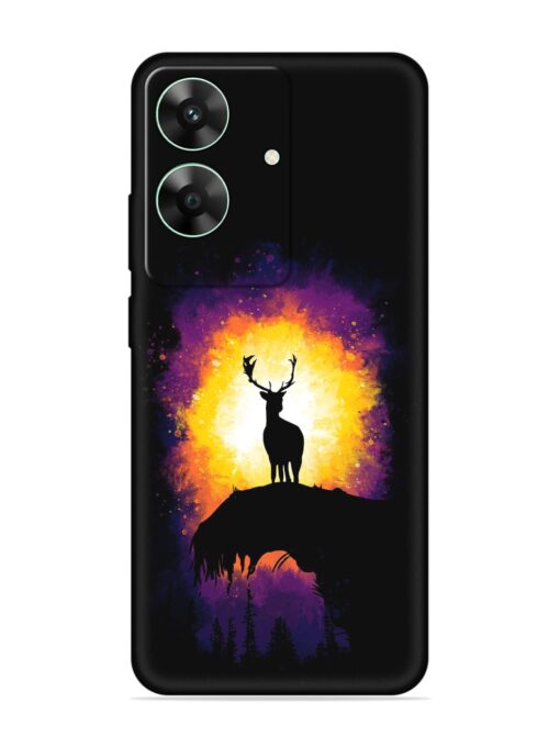 Elk Animal Art Embossed Soft Silicone Case for Realme C61 Zapvi