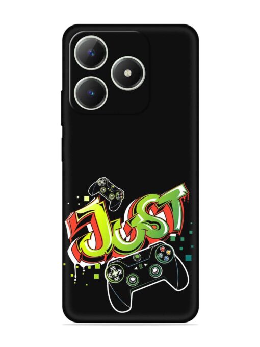 Graffiti Gamepad Illustration Embossed Soft Silicone Case for Realme C63 (4G)