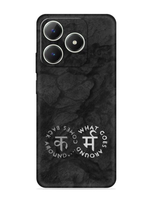 Karma Hindi Word Embossed Soft Silicone Case for Realme C63 Zapvi