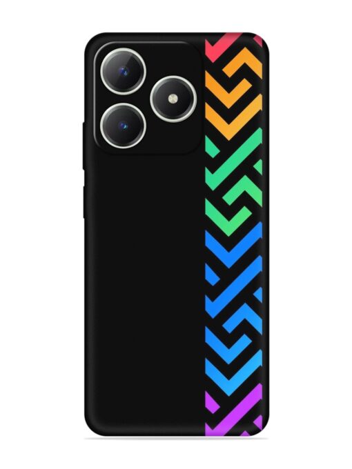 Colorshape Stripes Embossed Soft Silicone Case for Realme C63 Zapvi