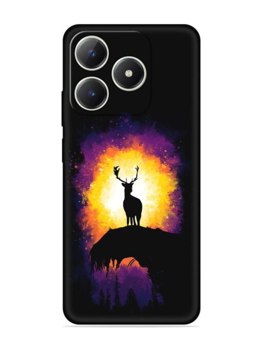 Elk Animal Art Embossed Soft Silicone Case for Realme C63 Zapvi