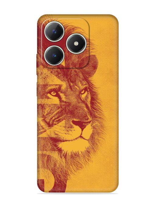 Gold Lion Crown Art Embossed Soft Silicone Case for Realme C63 Zapvi