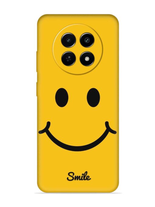 Yellow Smiley Embossed Soft Silicone Case for Realme C65 (5G)