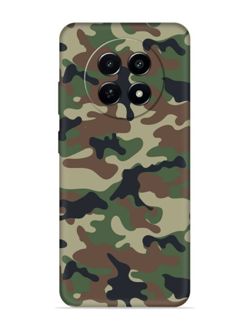 Army Military Camouflage Dark Green Embossed Soft Silicone Case for Realme C65 (5G)