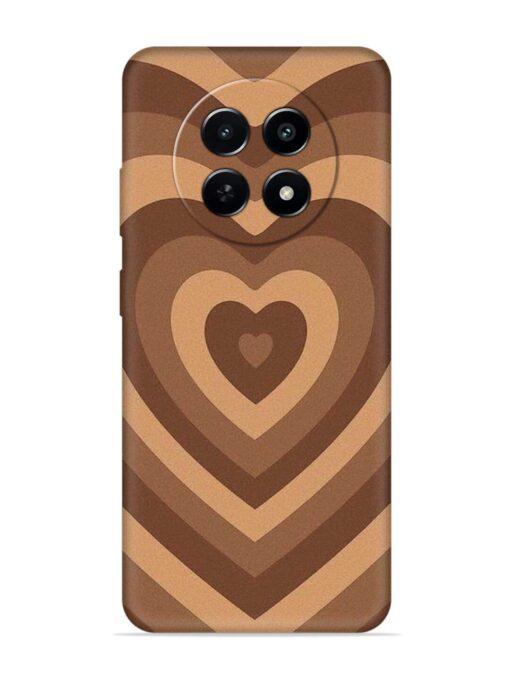 Brown Heart Embossed Soft Silicone Case for Realme C65 (5G) Zapvi