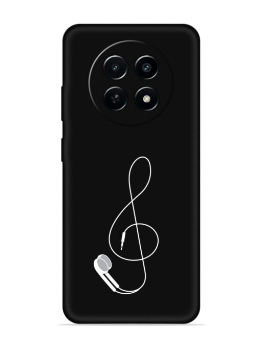 Music Earphone Vector Embossed Soft Silicone Case for Realme C65 (5G) Zapvi