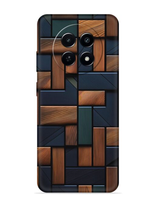 Wooden Background Cubes Embossed Soft Silicone Case for Realme C65 (5G)