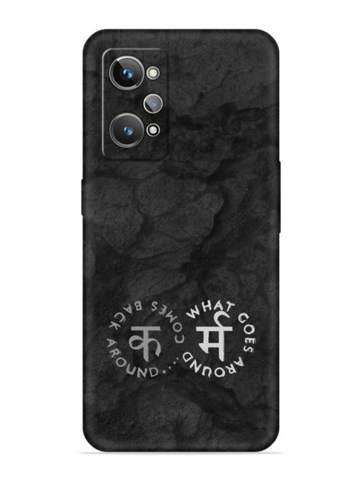 Karma Hindi Word Embossed Soft Silicone Case for Realme Gt 2 Zapvi