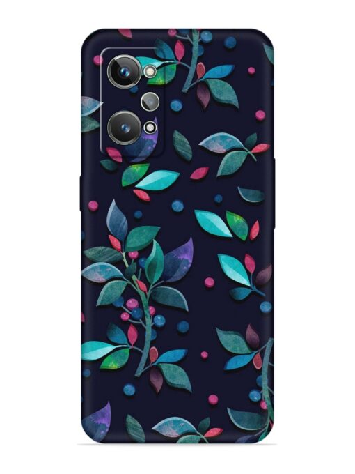 Decorative Watercolor Flower Embossed Soft Silicone Case for Realme Gt 2