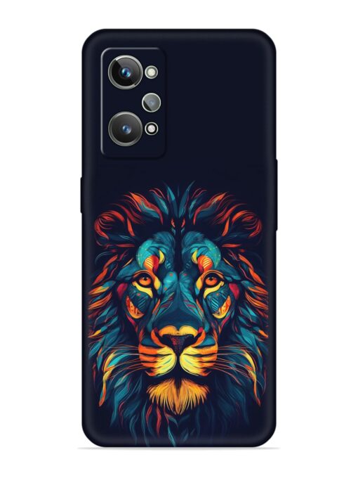 Colorful Lion Embossed Soft Silicone Case for Realme Gt 2