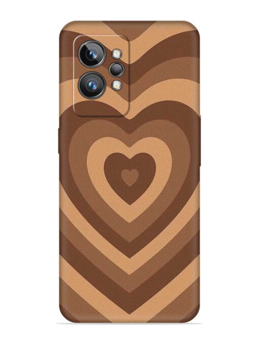 Brown Heart Embossed Soft Silicone Case for Realme Gt 2 Pro Zapvi