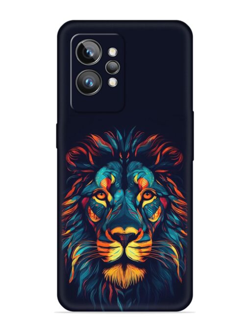 Colorful Lion Embossed Soft Silicone Case for Realme Gt 2 Pro