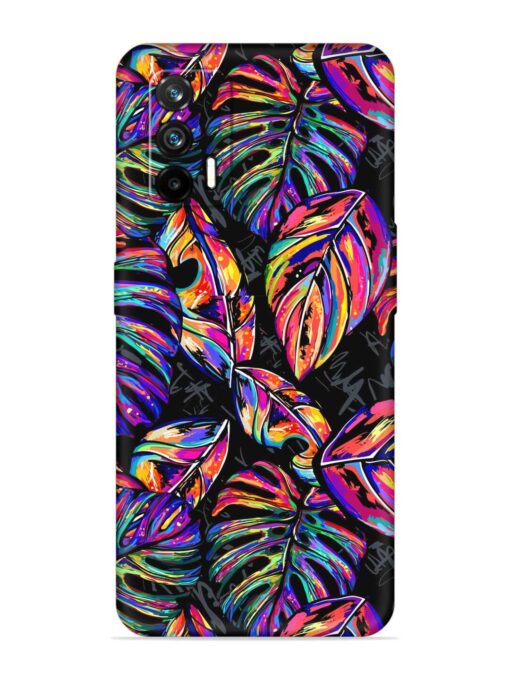 Tropical Seamless Vector Embossed Soft Silicone Case for Realme Gt (5G)