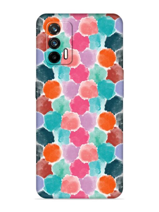 Colorful Seamless Pattern Embossed Soft Silicone Case for Realme Gt (5G)