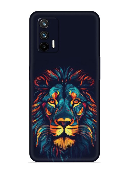 Colorful Lion Embossed Soft Silicone Case for Realme Gt (5G)