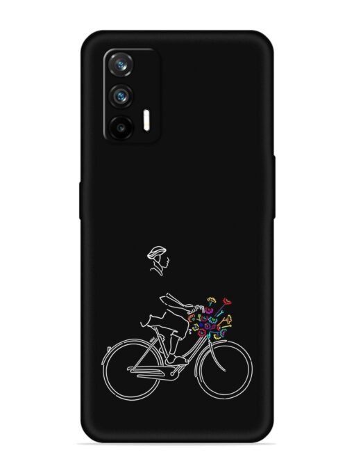 Minimalist Cycle Art Embossed Soft Silicone Case for Realme Gt (5G)