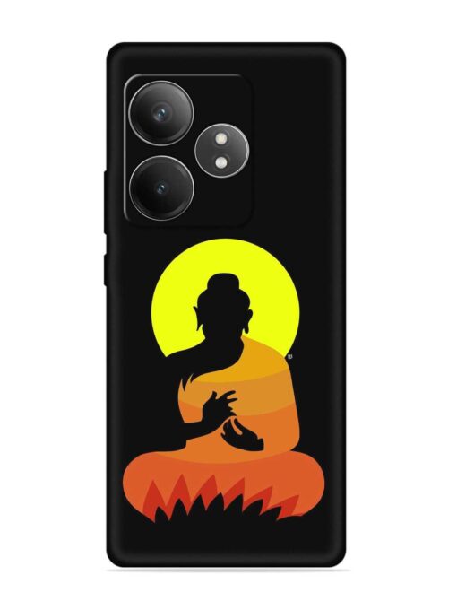 Buddha Art Black Embossed Soft Silicone Case for Realme Gt 6T (5G) Zapvi