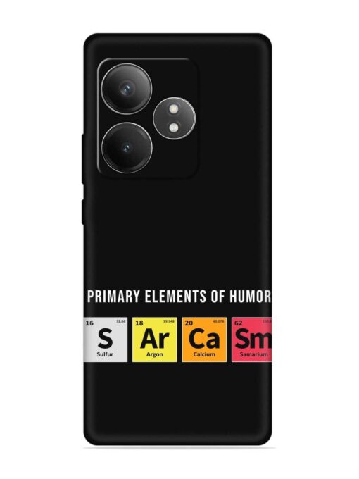 Primary Elements Humor Embossed Soft Silicone Case for Realme Gt 6T (5G) Zapvi