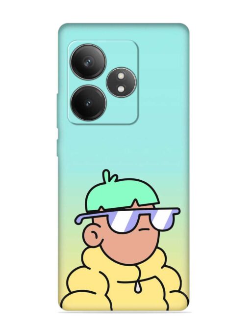 Doodles Cool Character Embossed Soft Silicone Case for Realme Gt 6T (5G) Zapvi