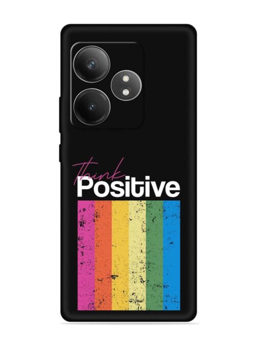 Think Positive Typography Embossed Soft Silicone Case for Realme Gt 6T (5G)