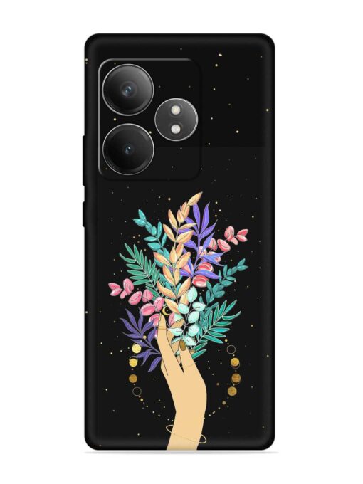 Flower On Hand Embossed Soft Silicone Case for Realme Gt 6T (5G) Zapvi